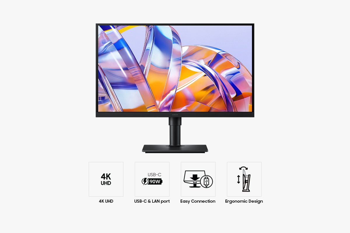 27" ViewFinity S8 S80UH 4K Monitor Black