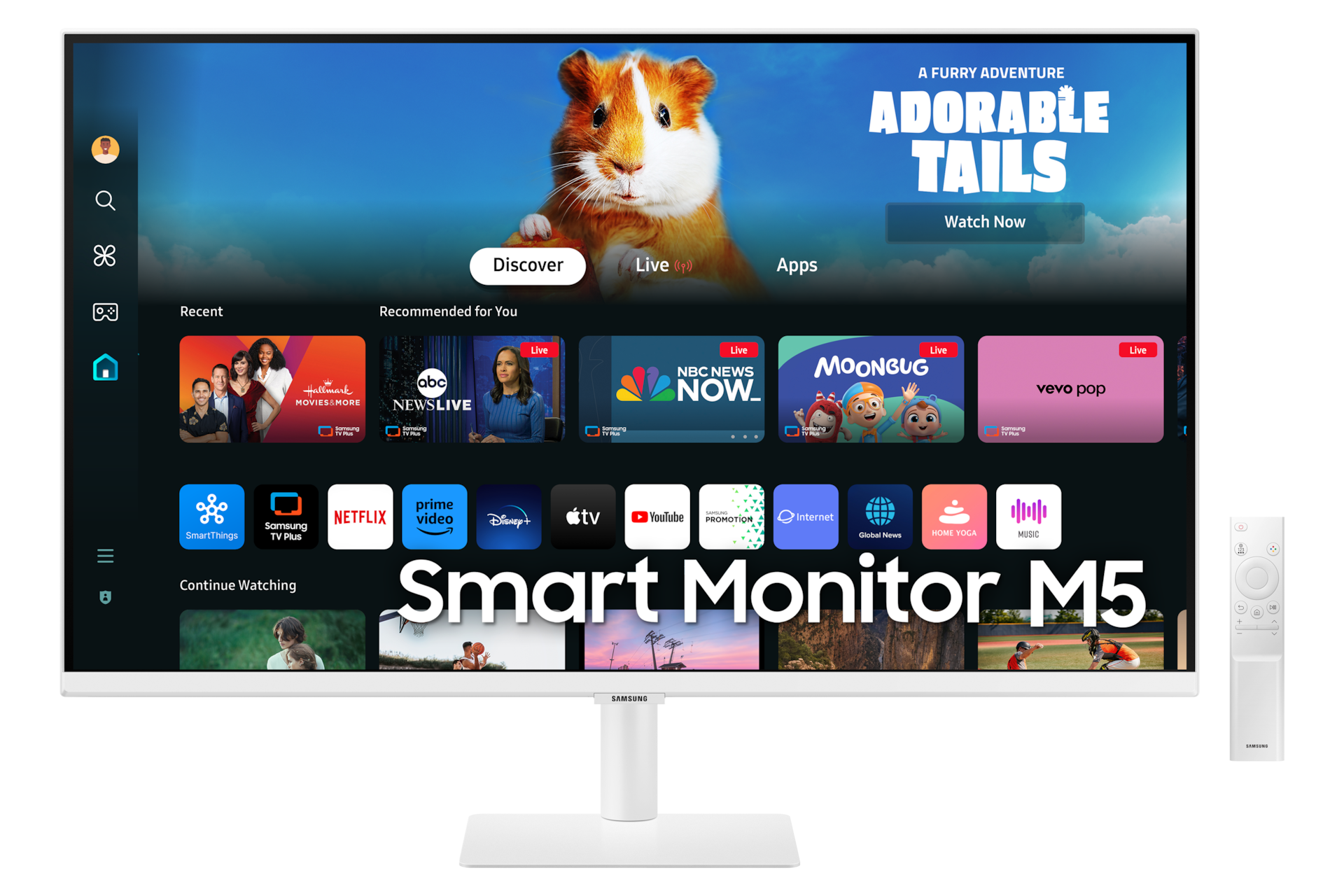 Front view of Samsung 32" Smart Monitor M5 M50D FHD