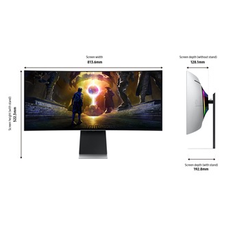 Checkout the dimensions of Samsung Odyssey OLED G85SD monitor