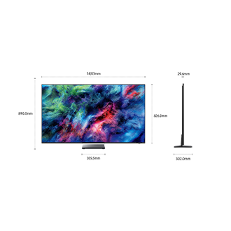 65" Micro RGB R95H 4K Samsung Vision AI Smart TV (2026) Black