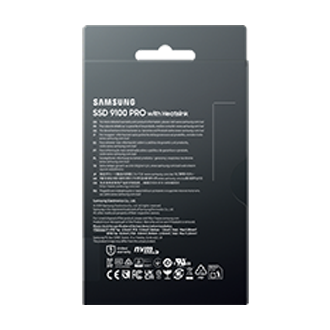 9100 PRO Heatsink PCIe 5.0 NVMe M.2 SSD PKG-Back Black 