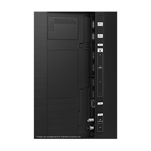 Samsung 2024 Neo QLED 4K QN90D has USB, HDMI, LAN, antenna ports and etc. on the side.