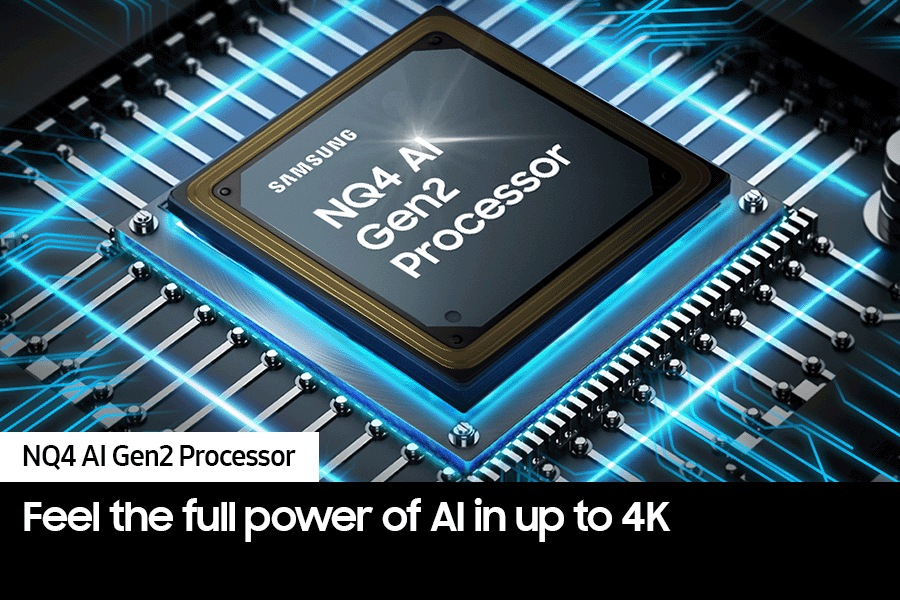 Featuring Samsung's NQ4 AI Gen2 Processor, which comes with the S90D 77" OLED 4K Tizen OS Smart TV