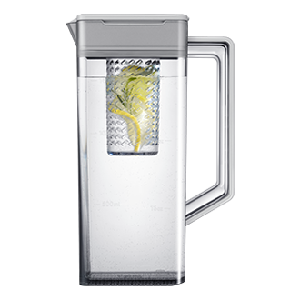 BESPOKE RF9000 T style French Door Refrigerators with 32” Family Hub Autofill-Kettle1 Stainless Steel 