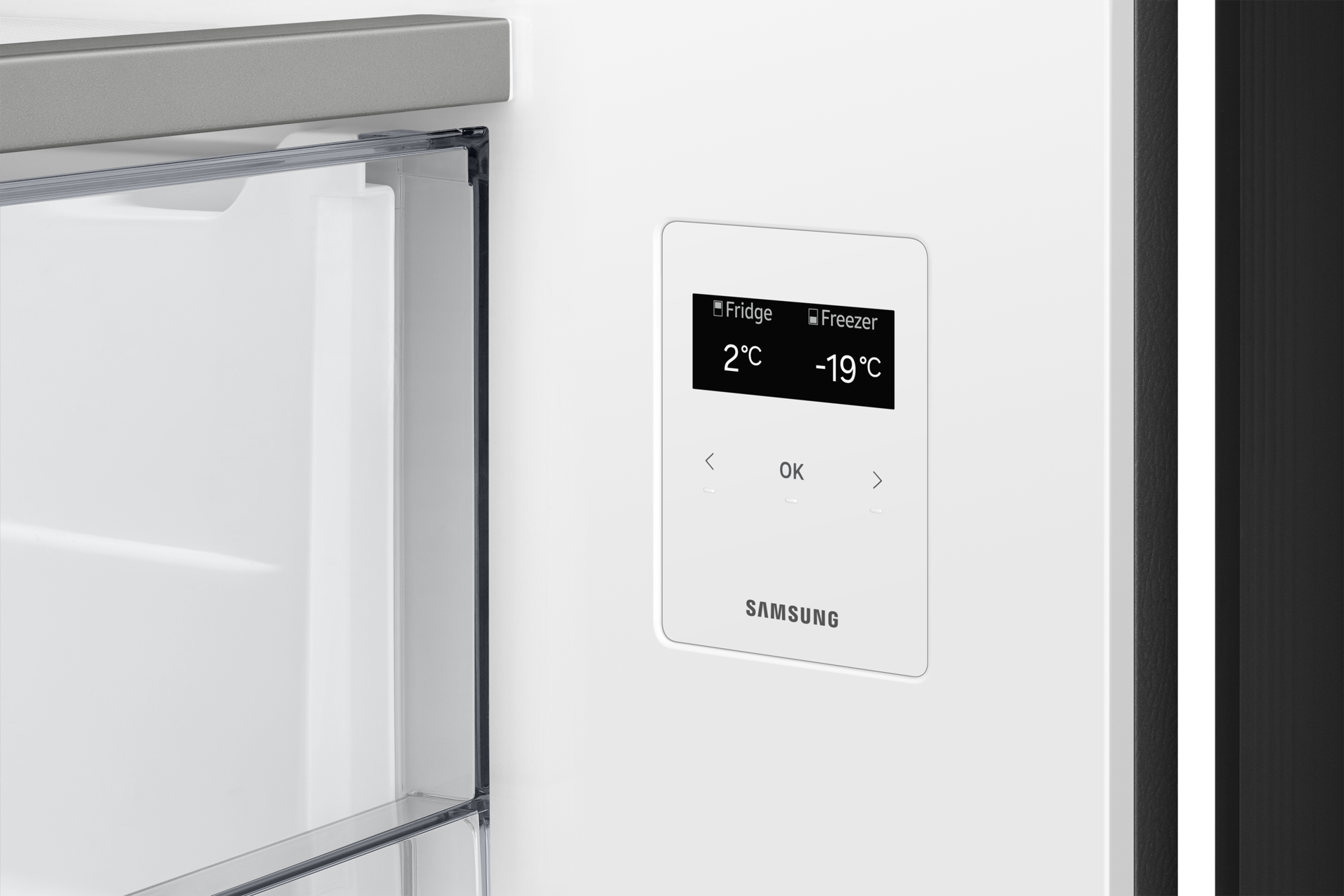 Refrigerator French Door Large Capacity with SpaceMax Display Cotta White 