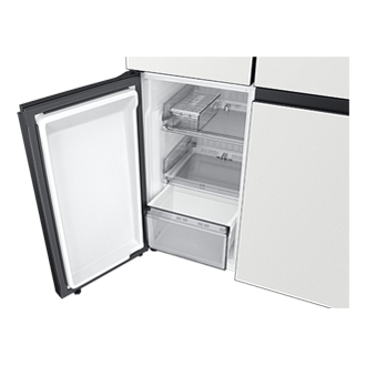 Refrigerator French Door Large Capacity with SpaceMax F-Door-Open2 Cotta White 