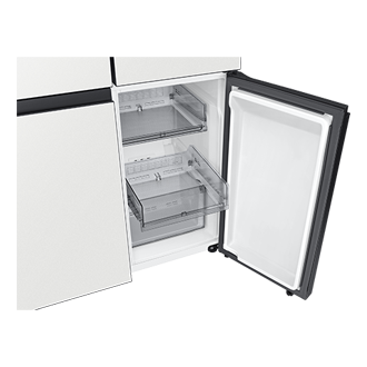 Refrigerator French Door Large Capacity with SpaceMax F-Door-Open3 Cotta White 
