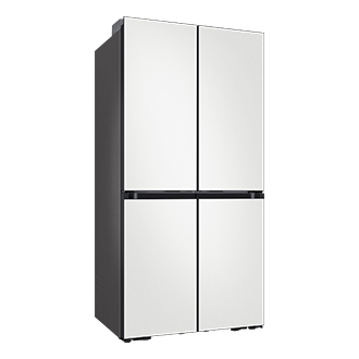 Refrigerator French Door Large Capacity with SpaceMax L-Perspective Cotta White 