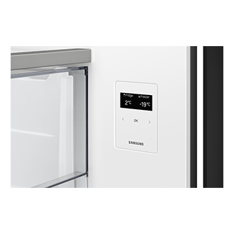 Refrigerator French Door Large Capacity with SpaceMax Display Cotta White 