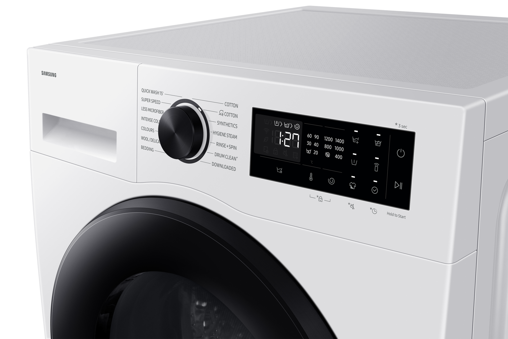 Front-load Washer AI Bubblewash 11kg Panel-Control White 