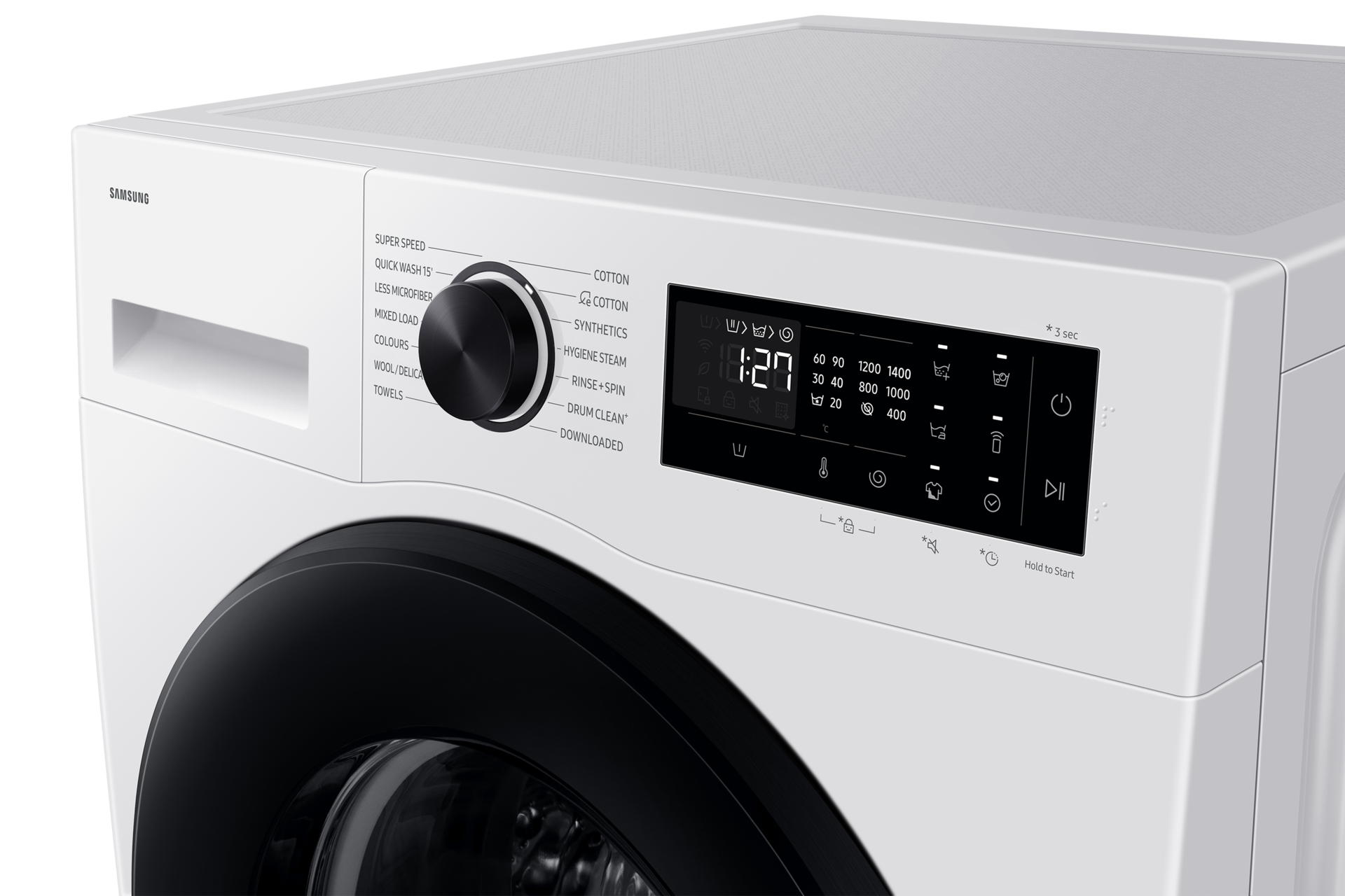 Front-load Washer AI Bubblewash 9kg Panel-Control White 