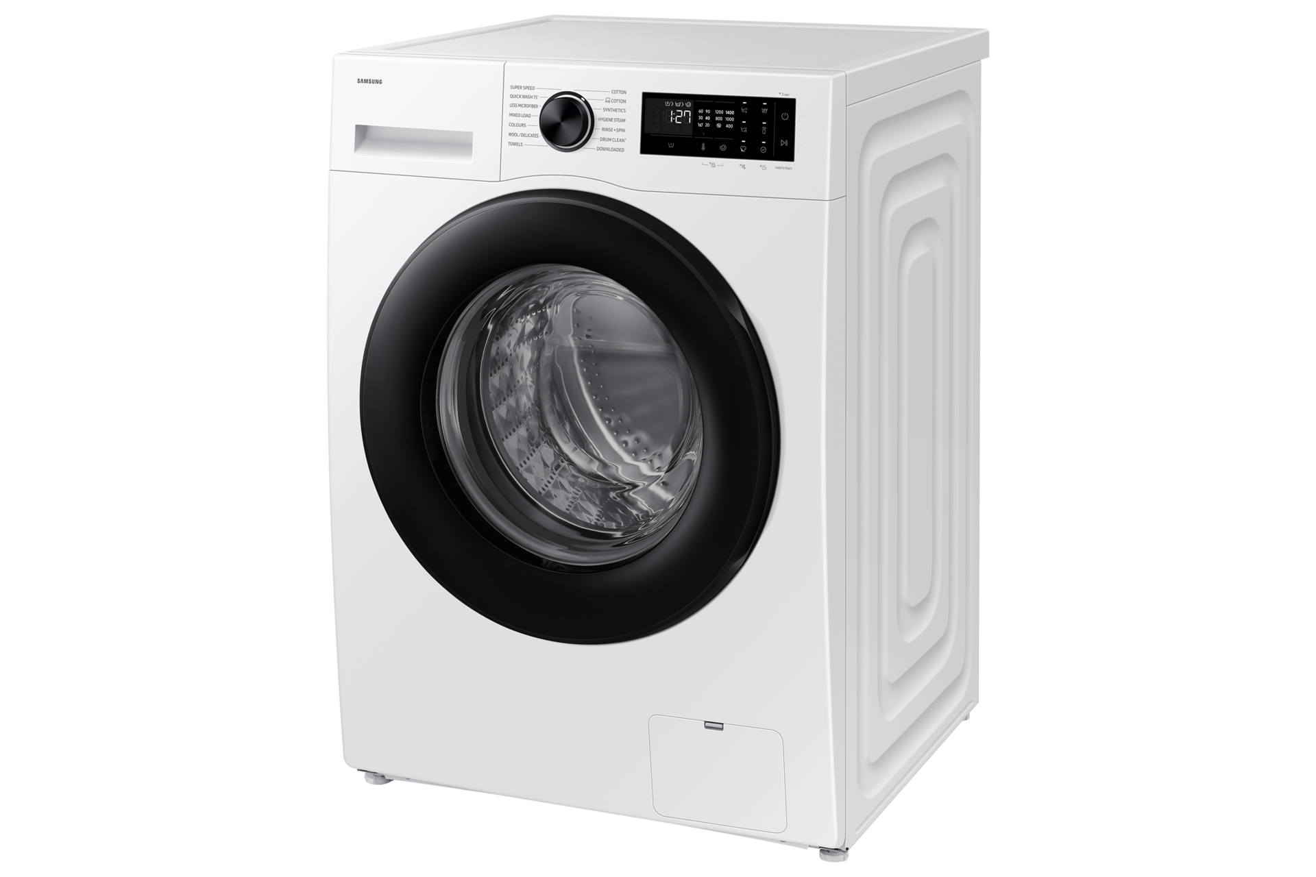 Front-load Washer AI Bubblewash 9kg R-Perspective White 