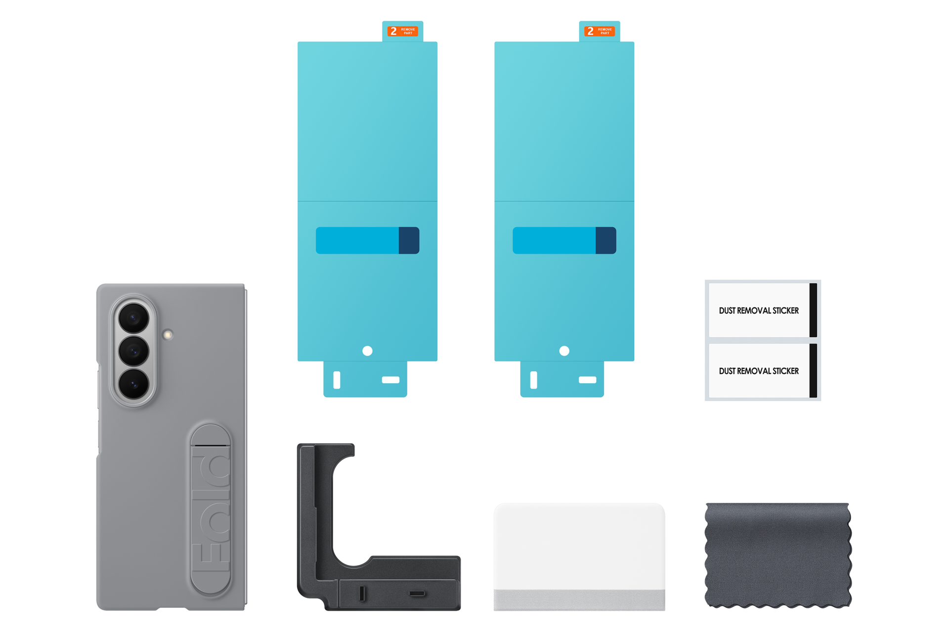 Galaxy Z Fold7 Silicone Case Set-Cut Gray 
