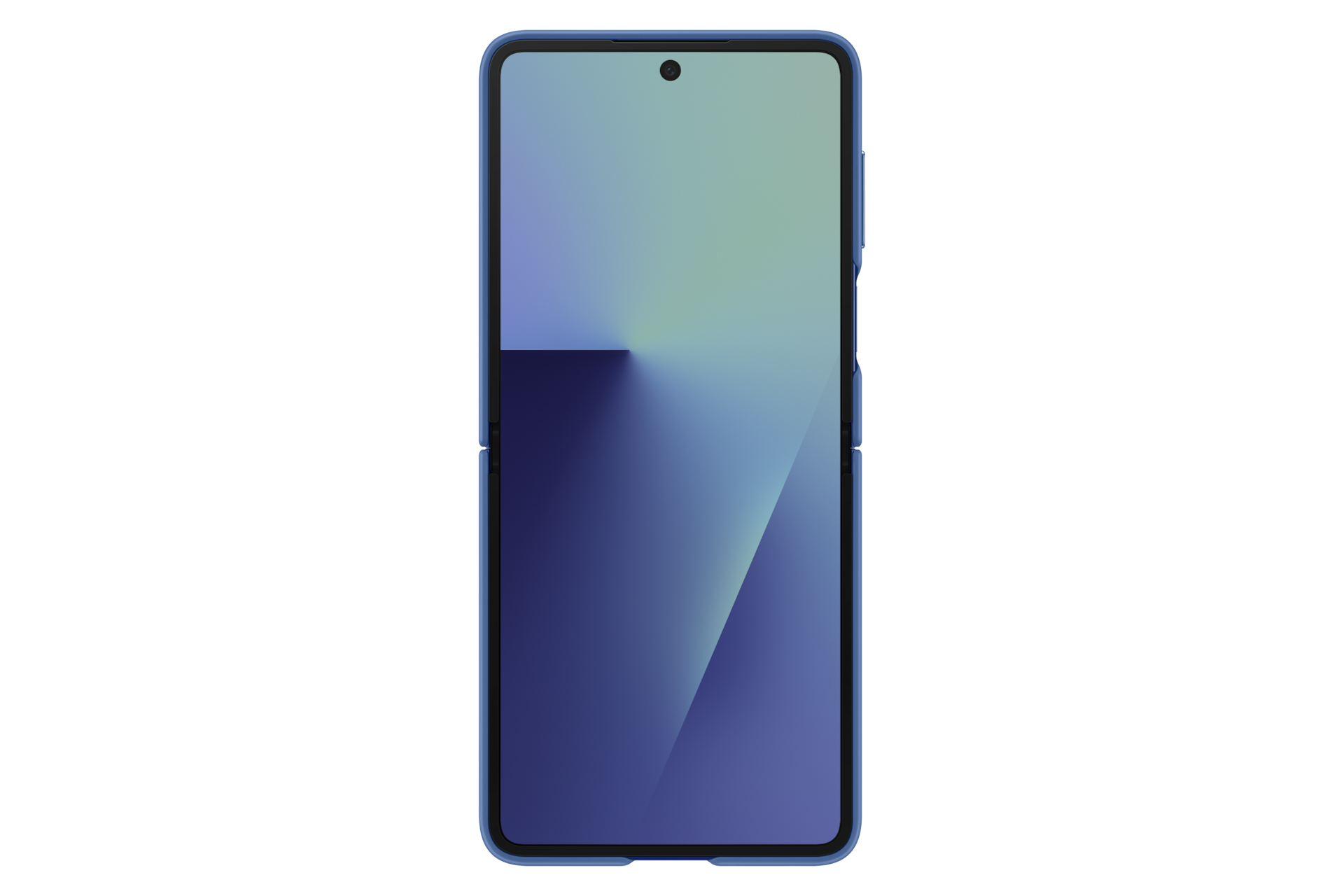 Galaxy Z Flip7 Ring Case (Silicone) Back Blue 