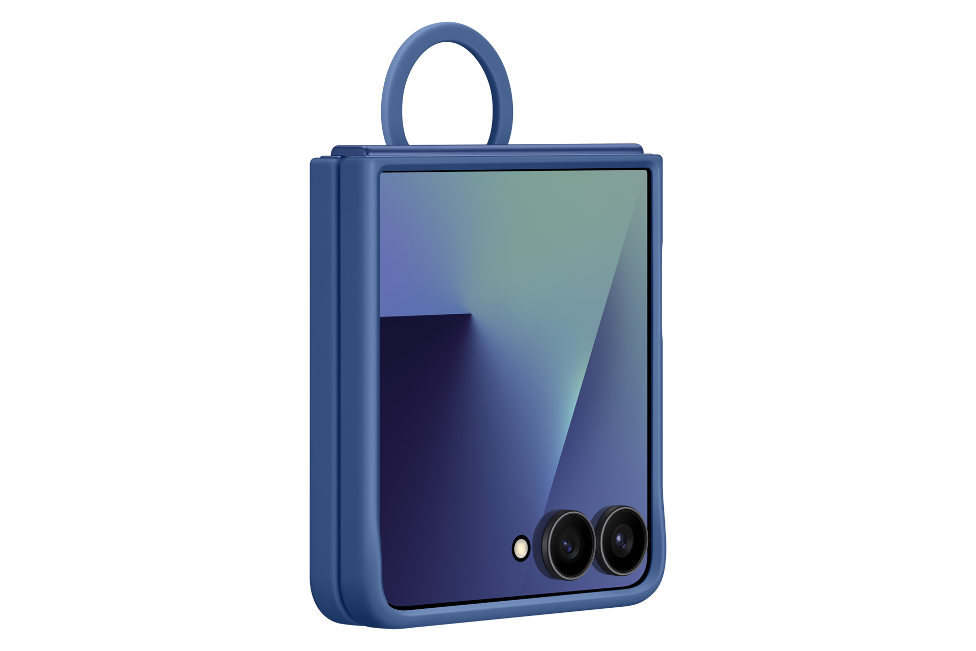 Galaxy Z Flip7 Ring Case (Silicone) Dynamic Blue 