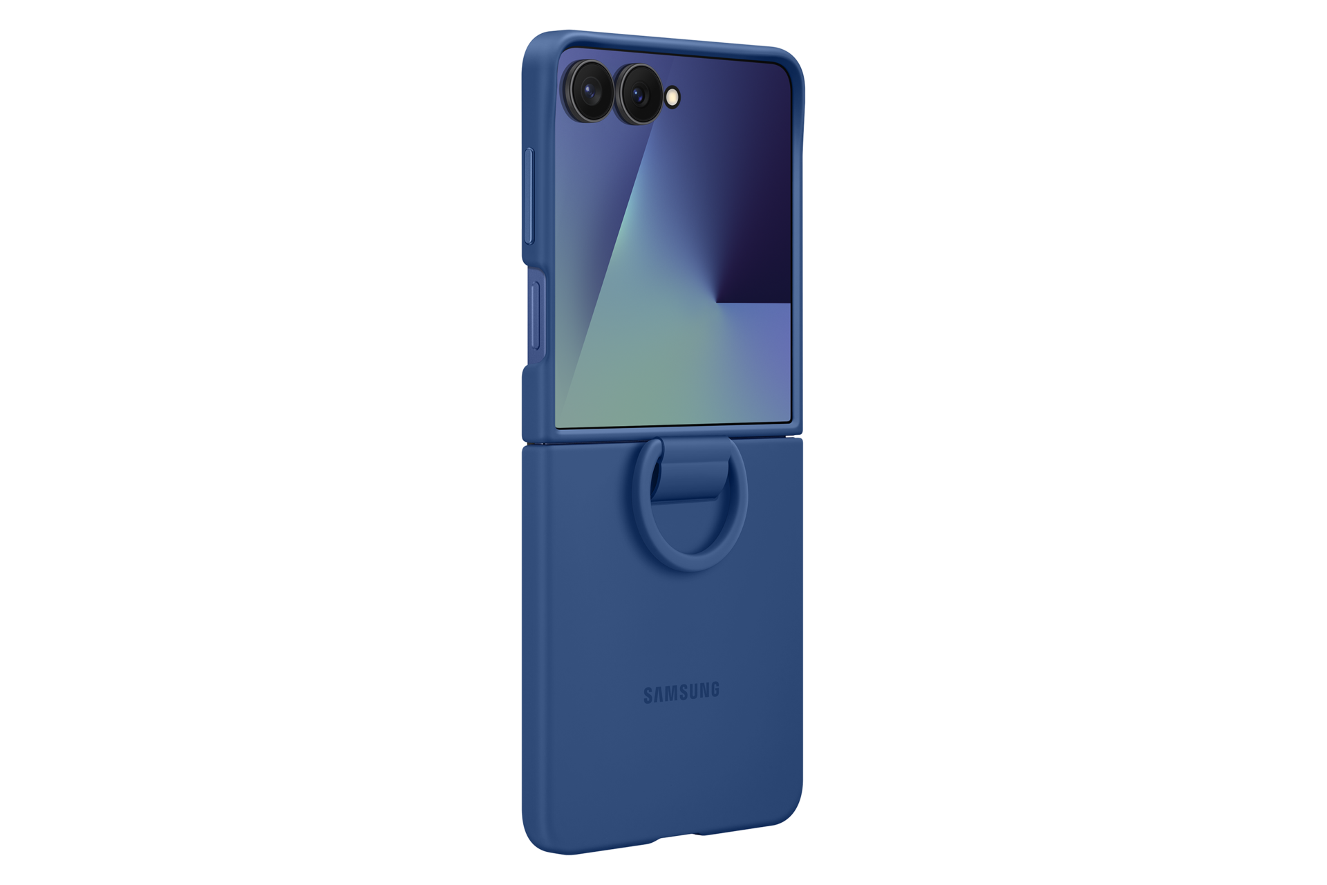 Galaxy Z Flip7 Ring Case (Silicone) Dynamic Blue 