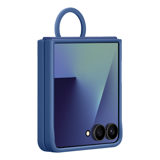 Galaxy Z Flip7 Ring Case (Silicone) Dynamic Blue 