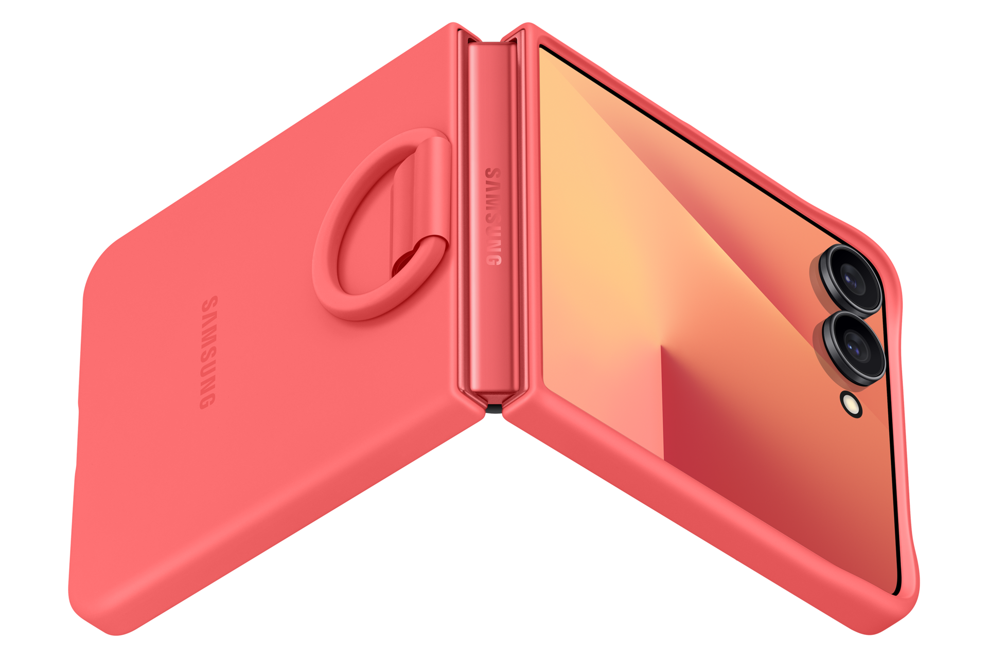 Galaxy Z Flip7 Ring Case (Silicone) Dynamic Red 
