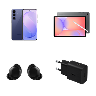 S26FE 128GB Blueberry + S10 Lite 128GB Gray + Buds Core Black + Adapter 15W