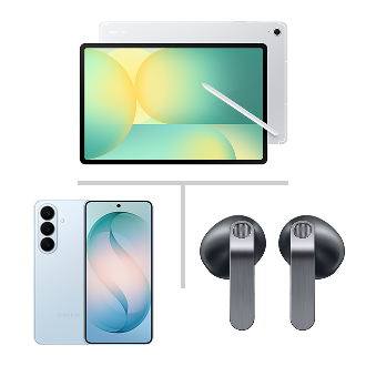 Galaxy S26 SkyBlue + Buds4 + Tab S10FE+ SkyBlue