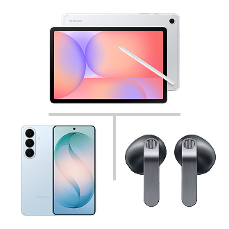 Galaxy S26 SkyBlue + Buds4 + Tab S10lite sky-blue