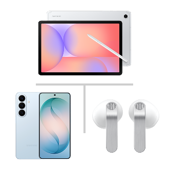 Galaxy S26 SkyBlue + Buds4 + Tab S10lite sky-blue