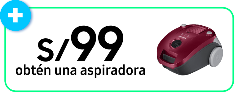 ¡Agrega una Aspiradora de arraste 370W a S/99!