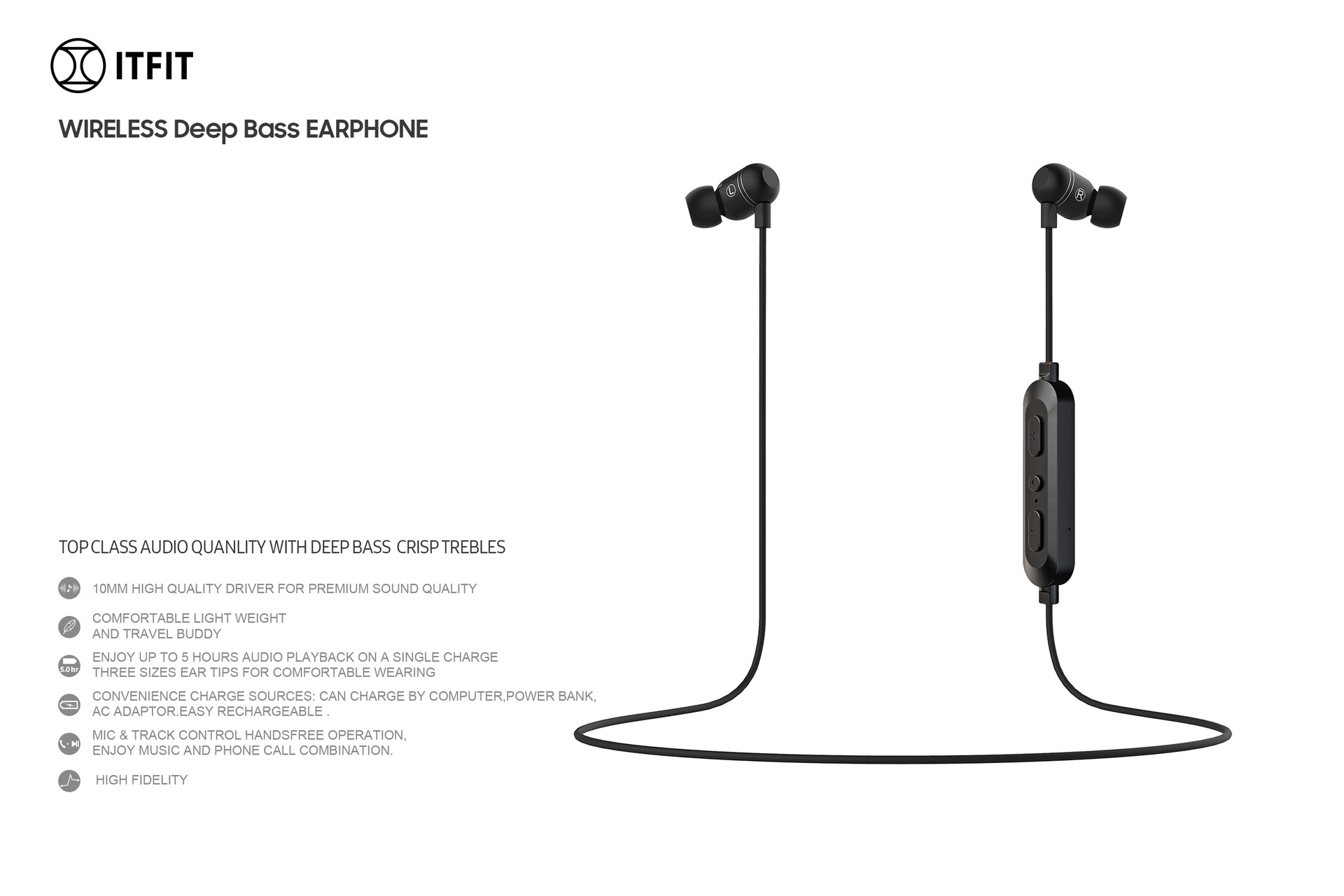 Itfit wireless earphone sale