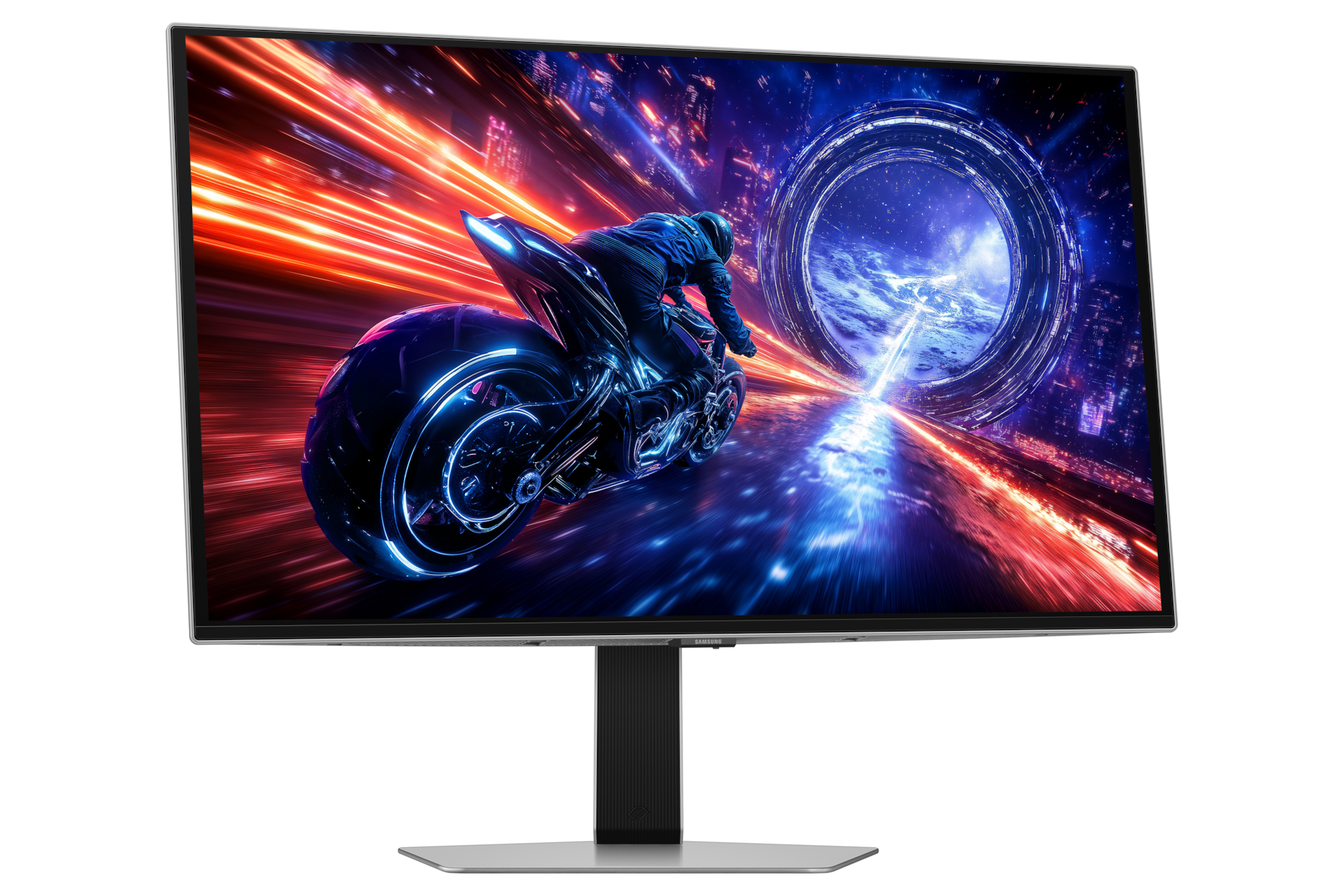 Odyssey OLED G6 G60SF QHD 500Hz Gaming Monitor Swivel2 Silver 