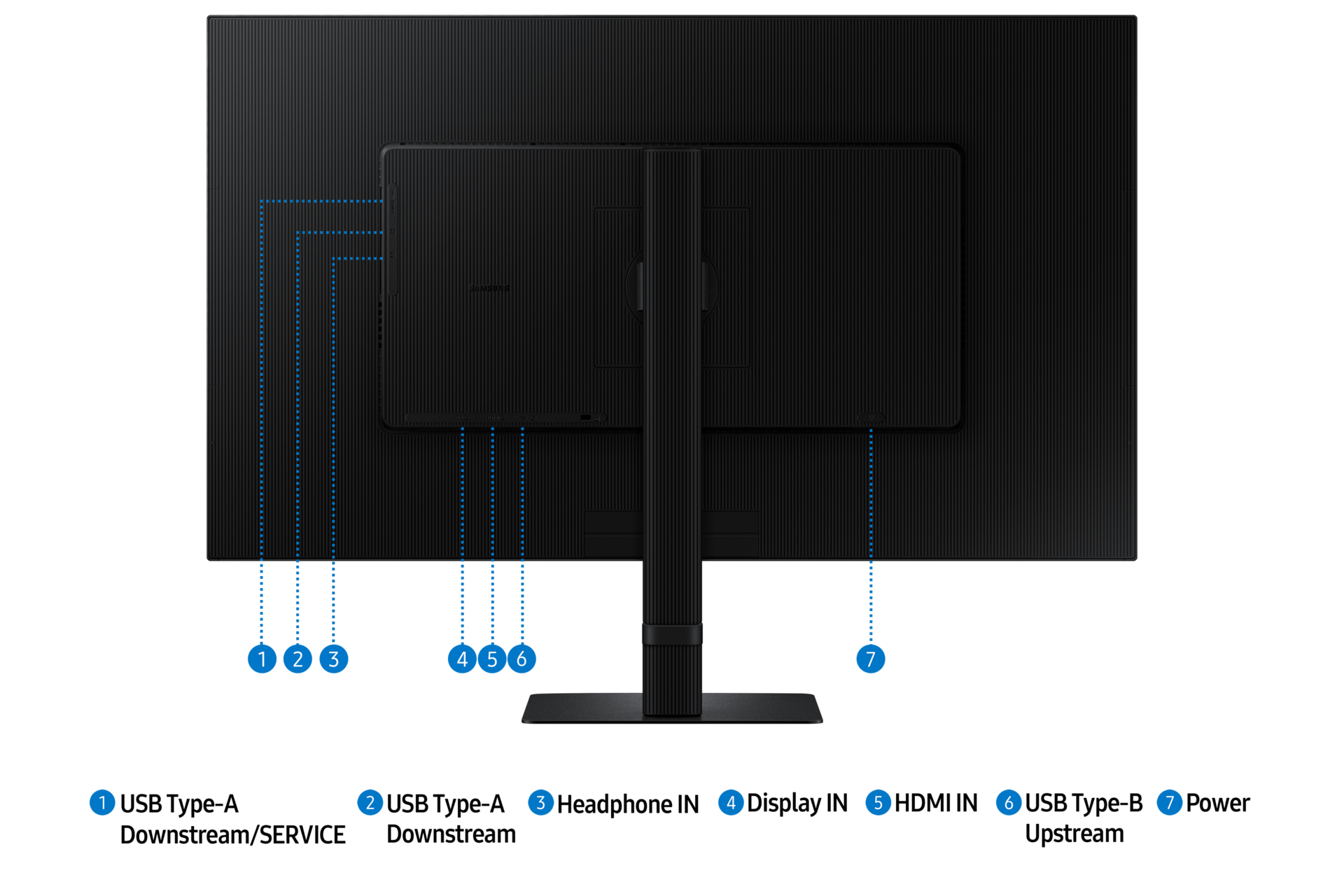 ViewFinity S8 S80D UHD Monitor Back Black 