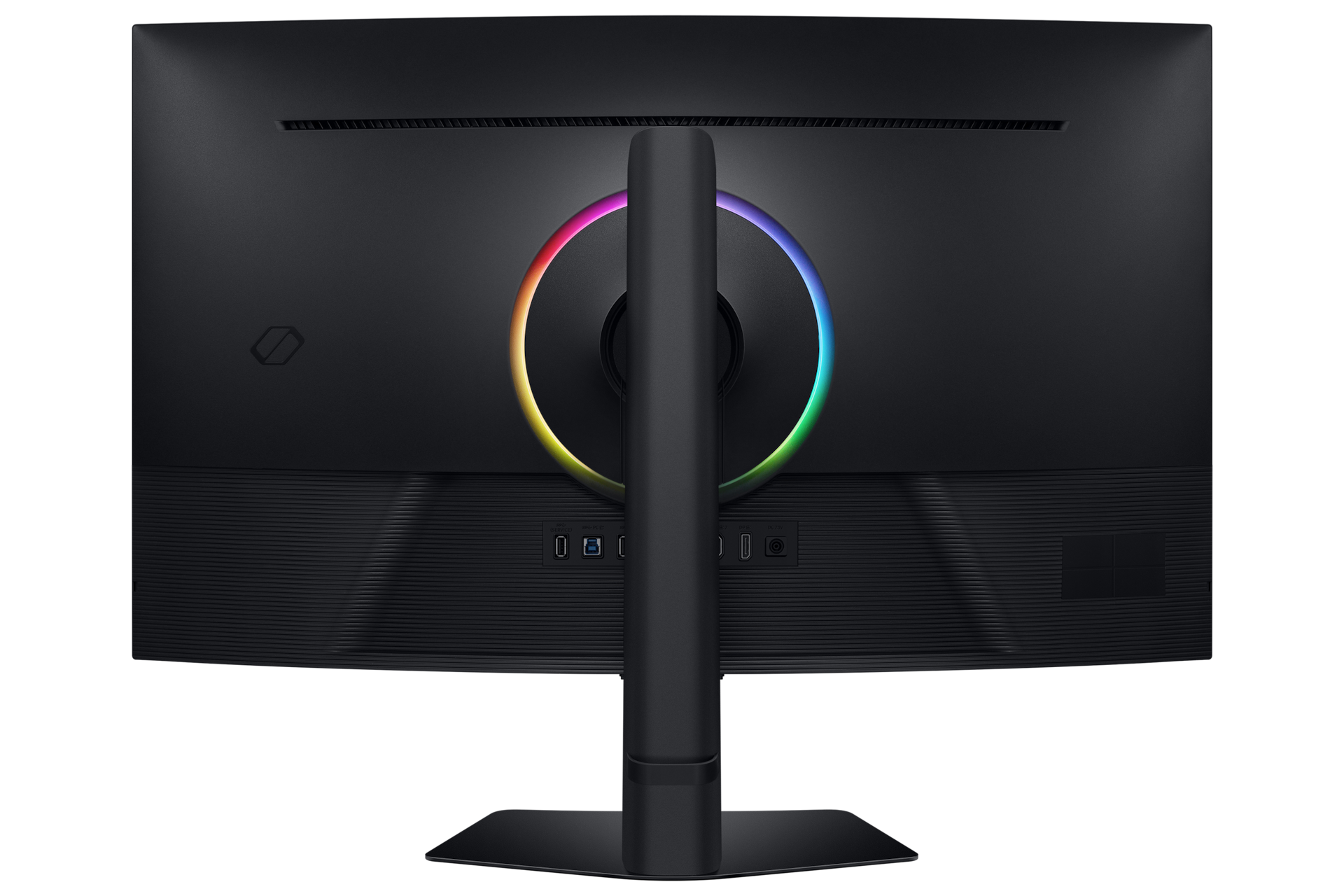 37" Odyssey G7 G75F 4K 165Hz Gaming Monitor Back1 Black 