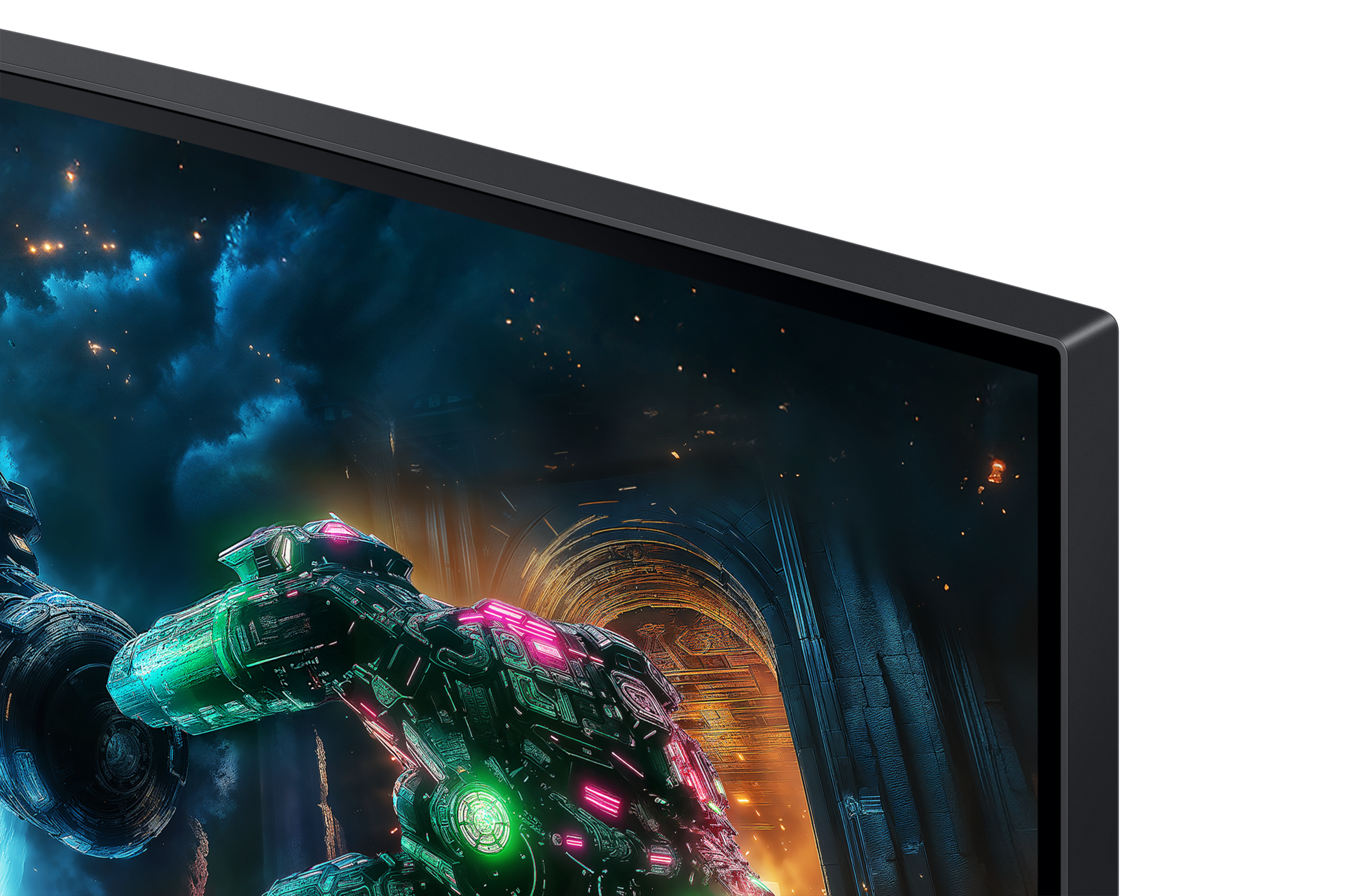 37" Odyssey G7 G75F 4K 165Hz Gaming Monitor Detail Black 