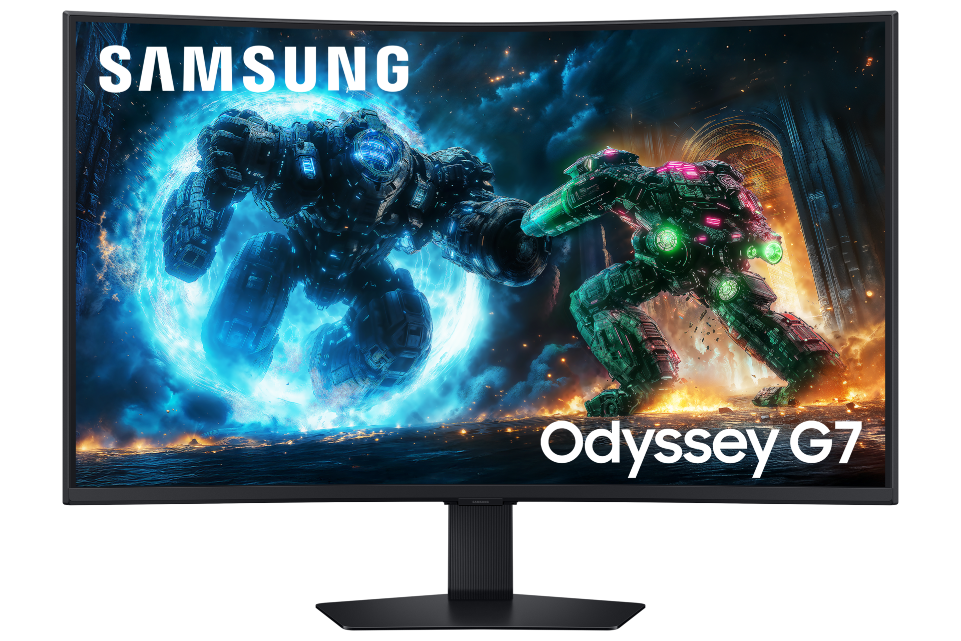 37" Odyssey G7 G75F 4K 165Hz Gaming Monitor Front2 Black 