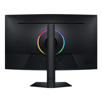 37" Odyssey G7 G75F 4K 165Hz Gaming Monitor Back1 Black 