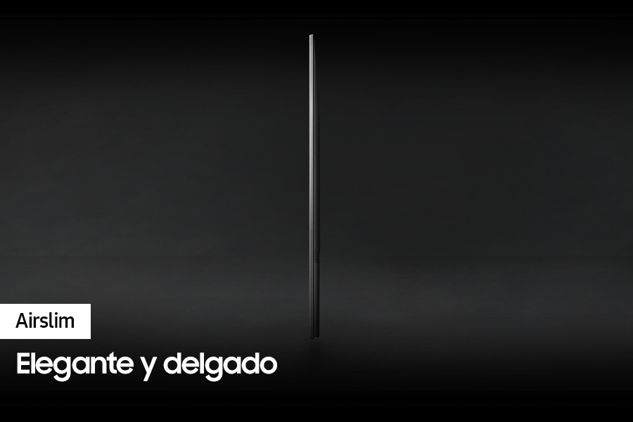 Profile view of QLED TV Q60C shows ultra slim design of QLED TV AirSlim