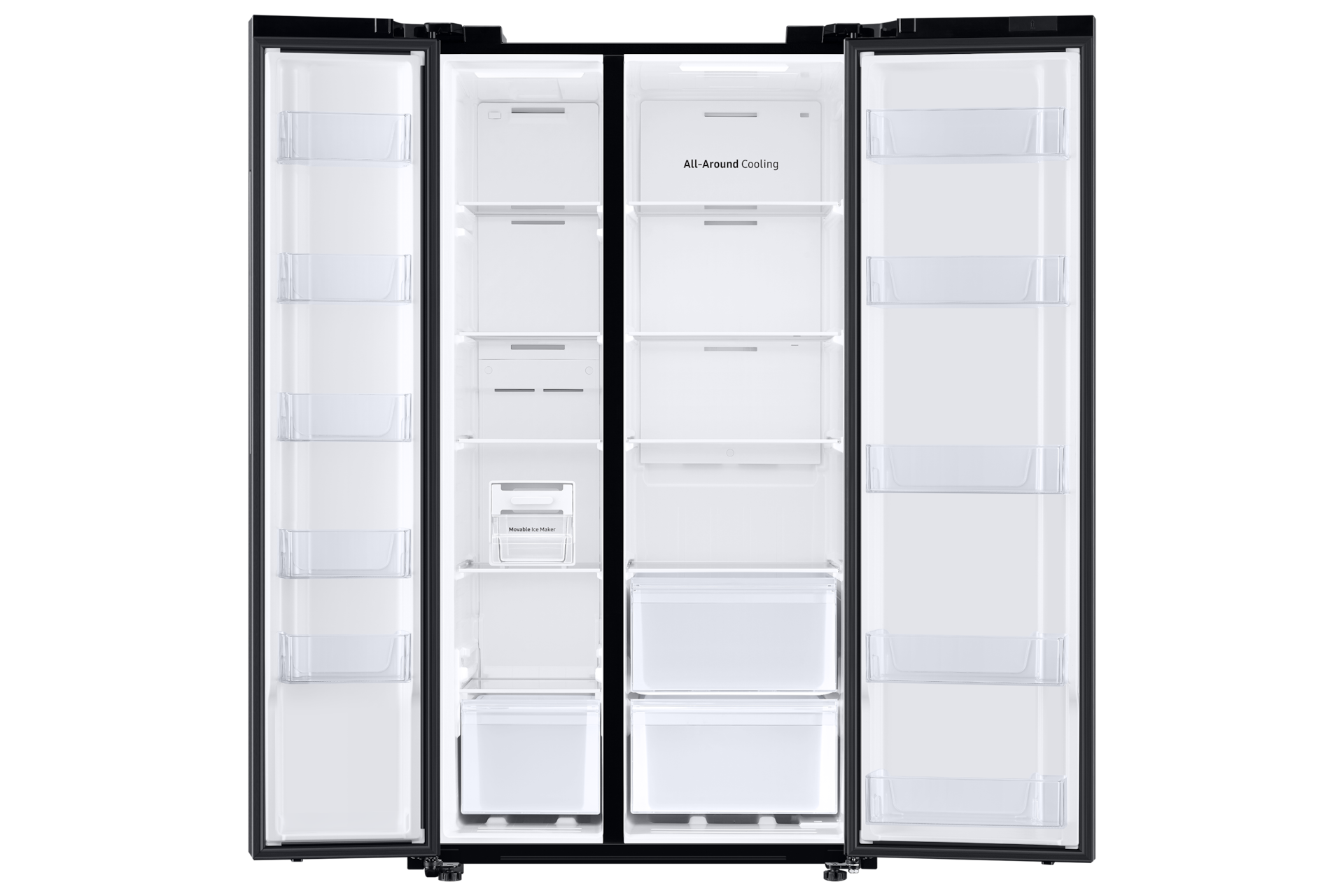 front-open-without-food Ebony Black