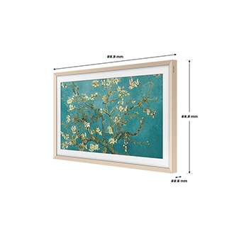 Dimension of Samsung Customizable Frame bezel VG-SCFC (1685.5 x 965.8 x 24.6 mm). Baige Beveled.