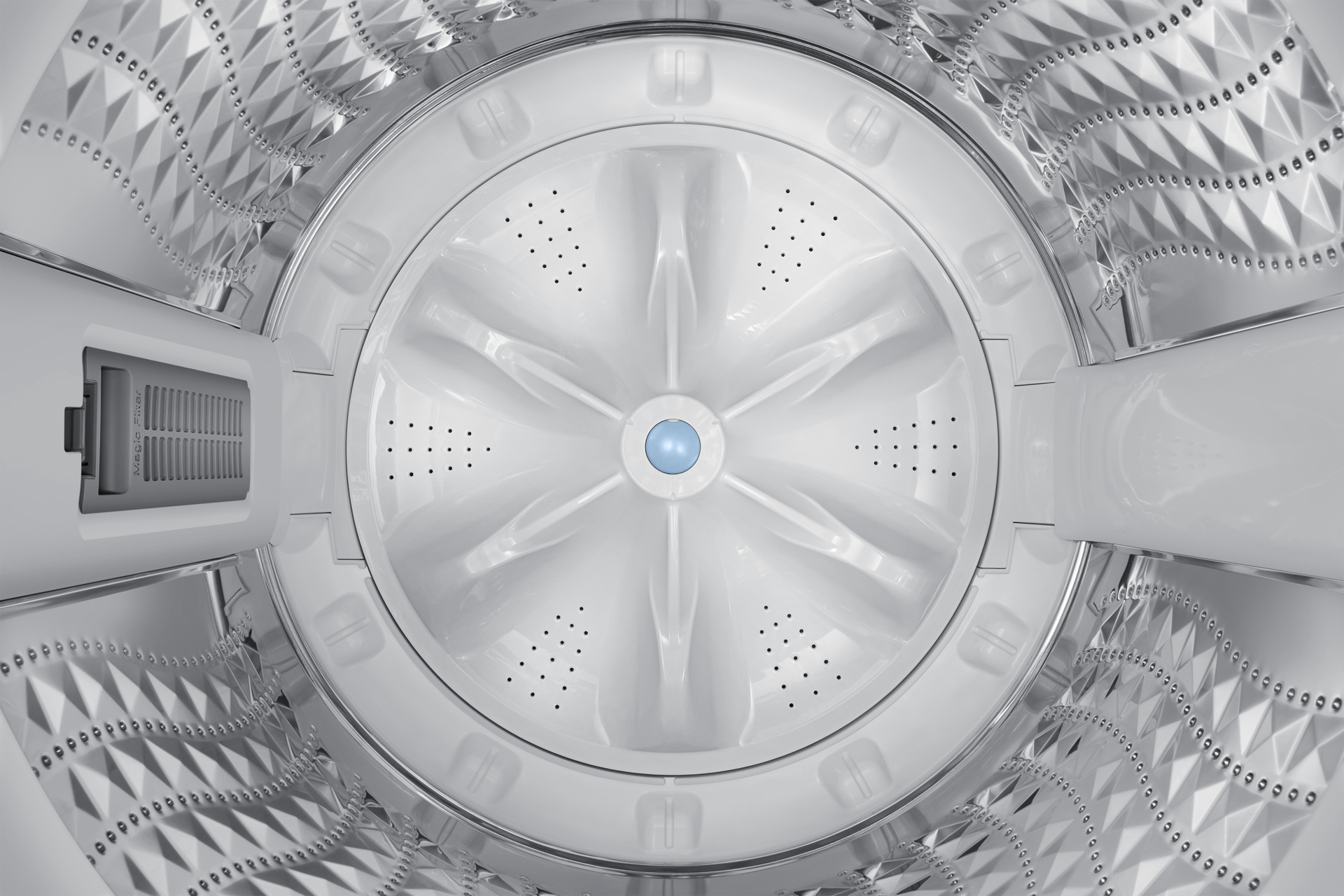 EcoBubble™ Washing Machine 15kg Charcoal Detail1-Drum Glam Deep Charcoal 