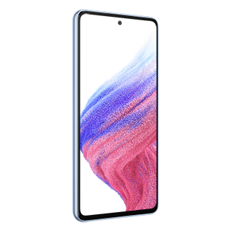 See price and buy Samsung Galaxy A53 5G with promo. A Samsung smartphone with a 64MP OIS camera, 128GB, 6GB Ram, and a 2-day last long battery. The l30-front Samsung Galaxy A53 5G in Awesome Blue