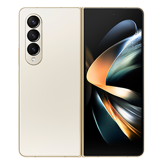 Buy Galaxy Fold4 5G 512 GB and view the price, specs, discounts, and promotions in the Philippines Samsung Official Store. Unfolded Beige Galaxy Fold 4 seen from the back.