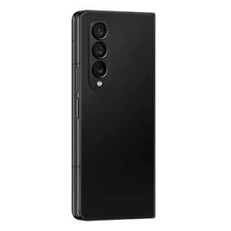 Explore Galaxy Fold4 5G 256 GB price, specs, and promotions. Buy a folded-biggest screen phone with discounts at Samsung Philippines. Rear view of Phantom Black Galaxy Fold 4 in 30 degree angle.