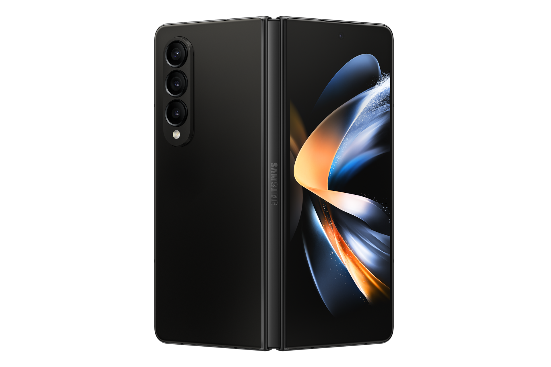 See Galaxy Fold4 5G 512 GB specs, price, and discounts. Buy a folded-biggest screen phone with promotions at Samsung Philippines. Partially unfolded Galaxy Fold 4 in Phantom Black seen from the back.