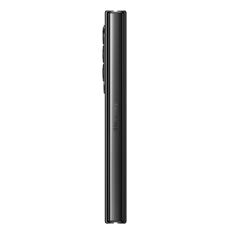 Explore Samsung Fold4 5G 1 TB promotions, prices, and specifications. Buy a folded-biggest screen phone with discounts at Samsung Philippines. A side look at Samsung Fold 4 in Phantom Black