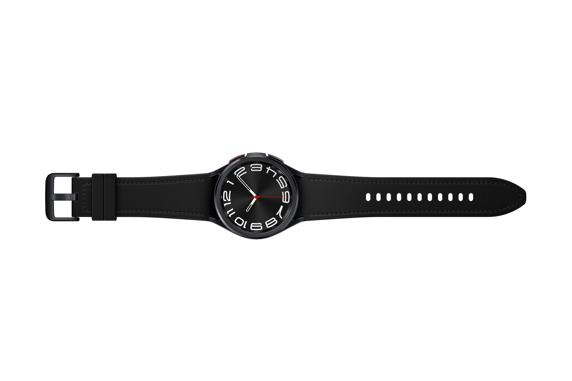 Front View-3 of Samsung Galaxy Watch6 Classic Bluetooth (43mm) in Black.
