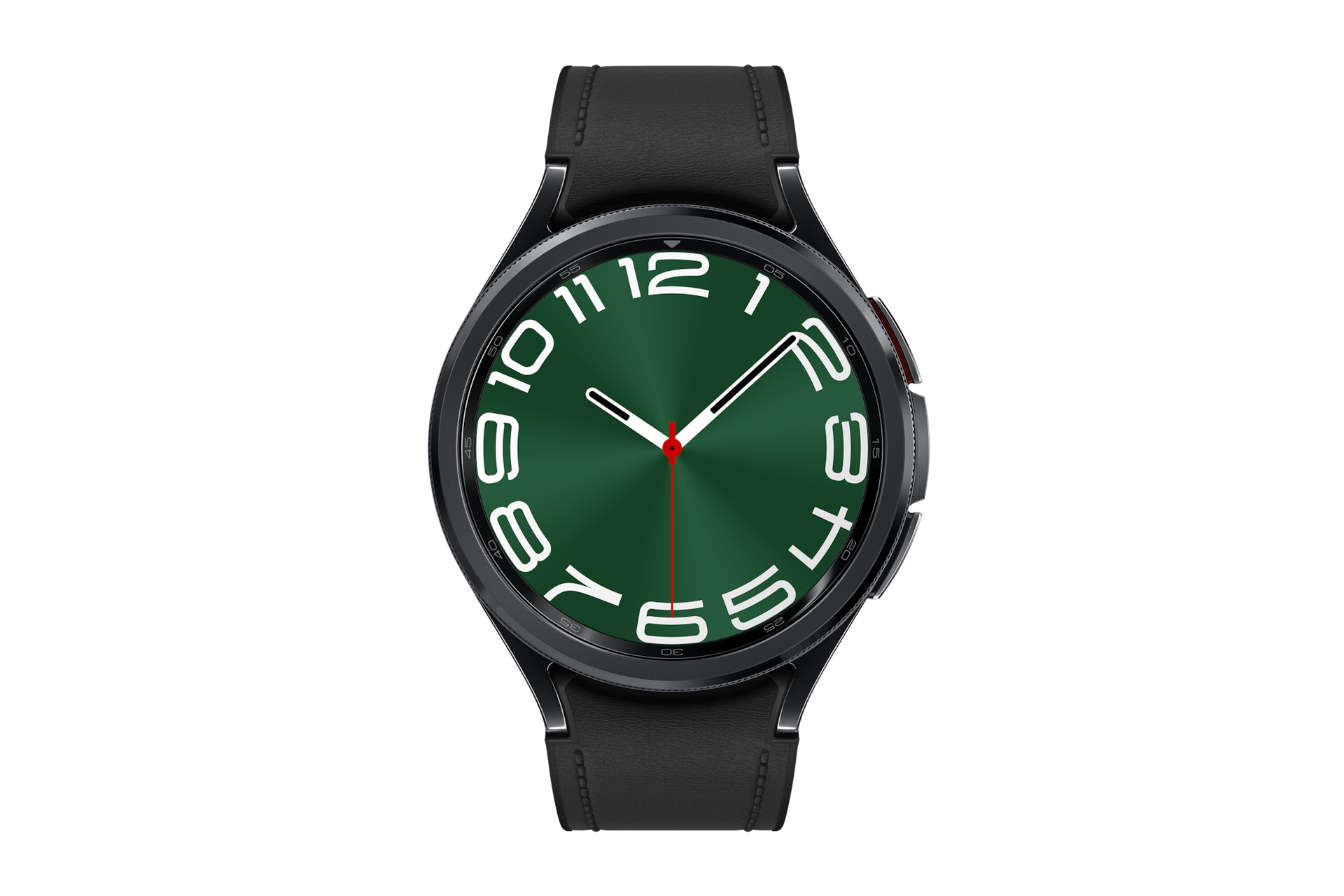 Front View-2 of Samsung Galaxy Watch6 Classic Bluetooth (47mm) in Black.