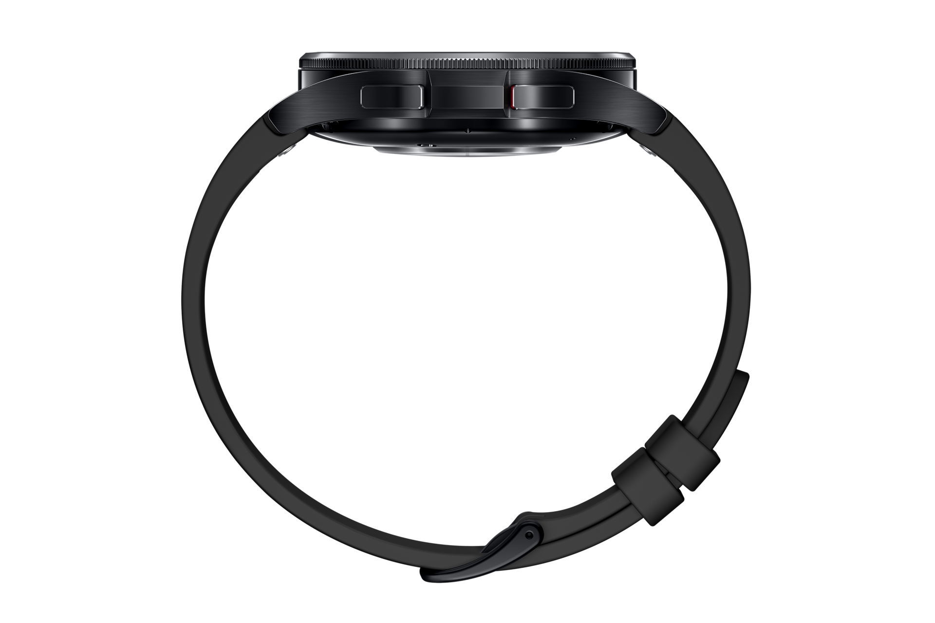 Side View of Samsung Galaxy Watch6 Classic Bluetooth (47mm) in Black.