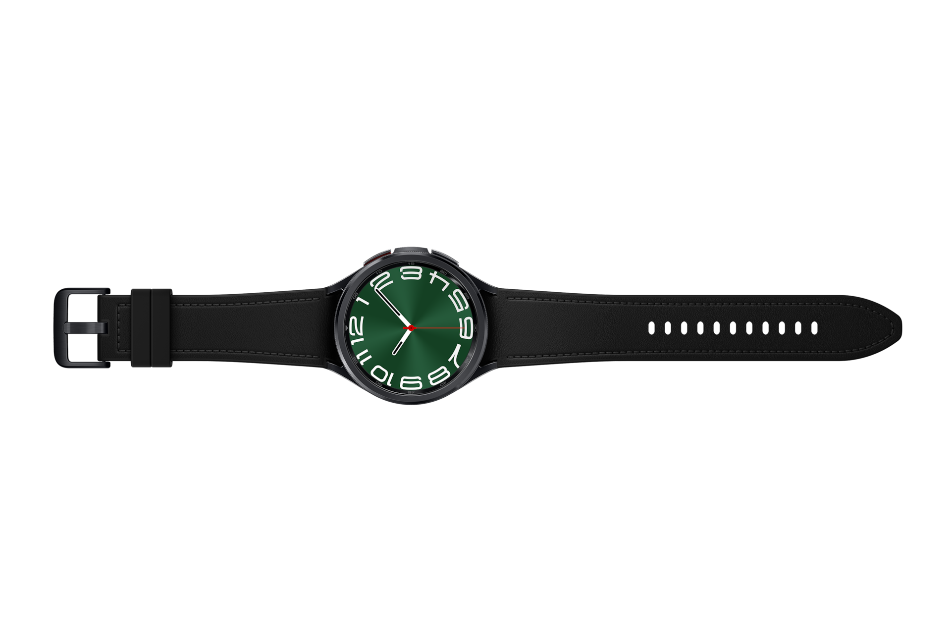 Front View-3 of Samsung Galaxy Watch6 Classic Bluetooth (47mm) in Black.