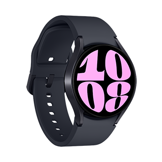 Left Perspective View of Samsung Galaxy Watch6 Bluetooth (40mm) in Graphite.
