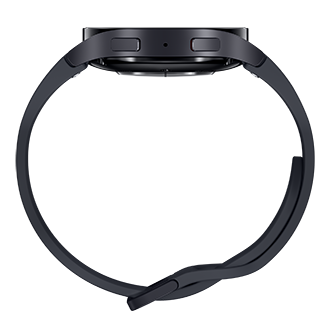 Side View of Samsung Galaxy Watch6 Bluetooth (44mm) in Graphite.