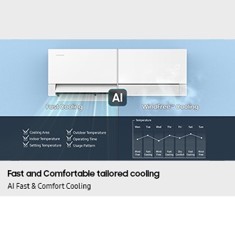 Fast and Comfortable tailored cooling. AI Fast & Comfort Cooling.